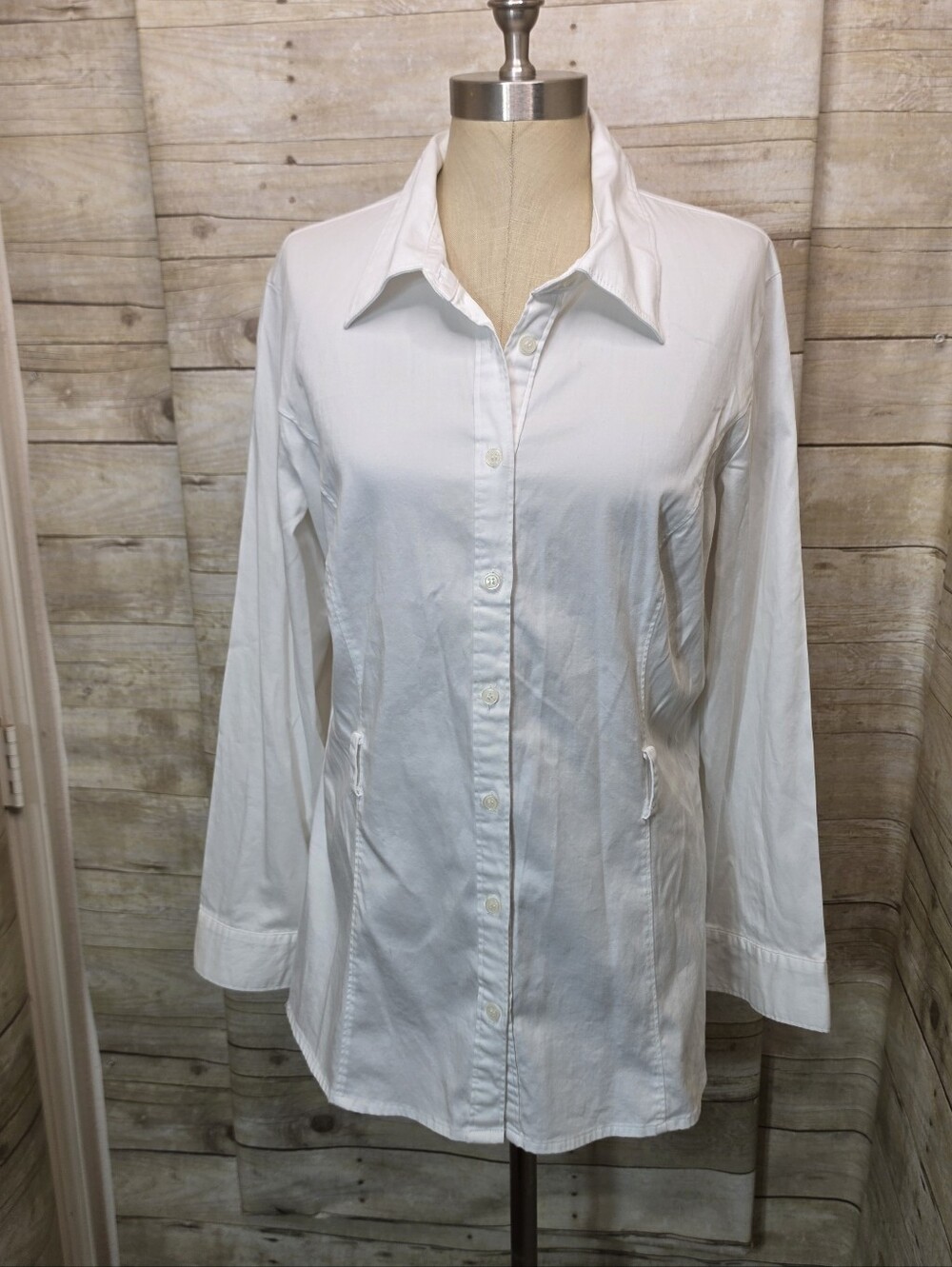 Classic White Button-Up Women's Shirt Jacket